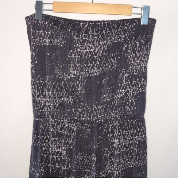 Felicity & Coco Strapless Geometric Pattern Dark Gray Jumpsuit - Picture 6 of 10